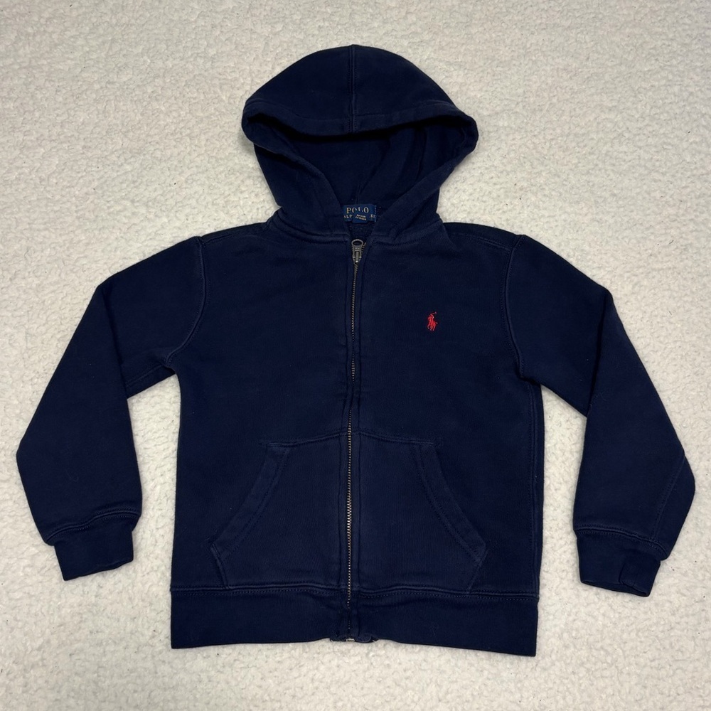Polo Ralph Lauren Kids Blue Full Zip Fleece Hoodie